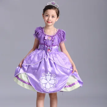

2016 girl dress Kids Girls Little Sophia Princess Party Fancy Dress Up Cosplay Costume