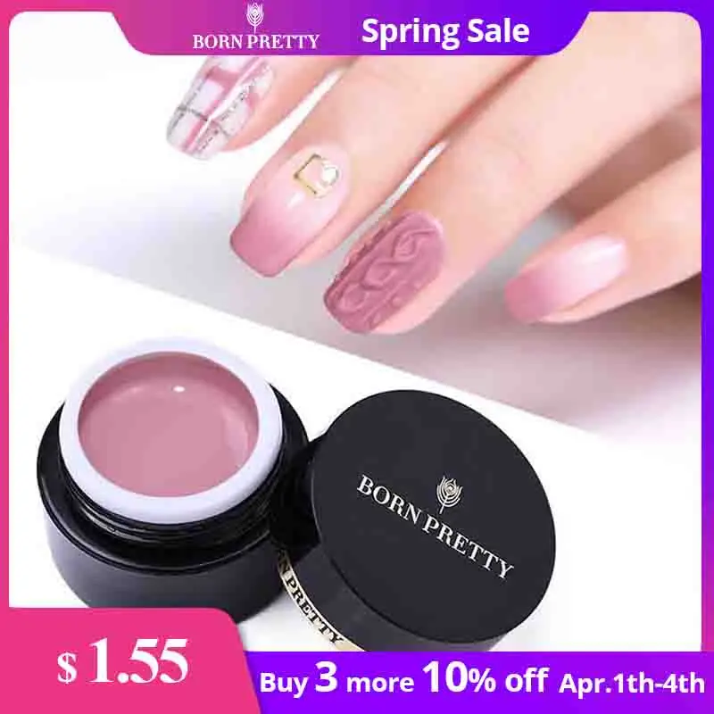 

BORN PRETTY 3D Painting Gel 5ml Micro-carving 2 In 1 Nail Gel Glittering UV Lamp Need Soak Off One-Shot Color Polish Nail Art