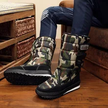 2016 New Winter Men Boots Fashion Casual Warm Male Boot Thickened Non Slip Shoes Wear Resistant Men Snow Boots Camouflage Shoes