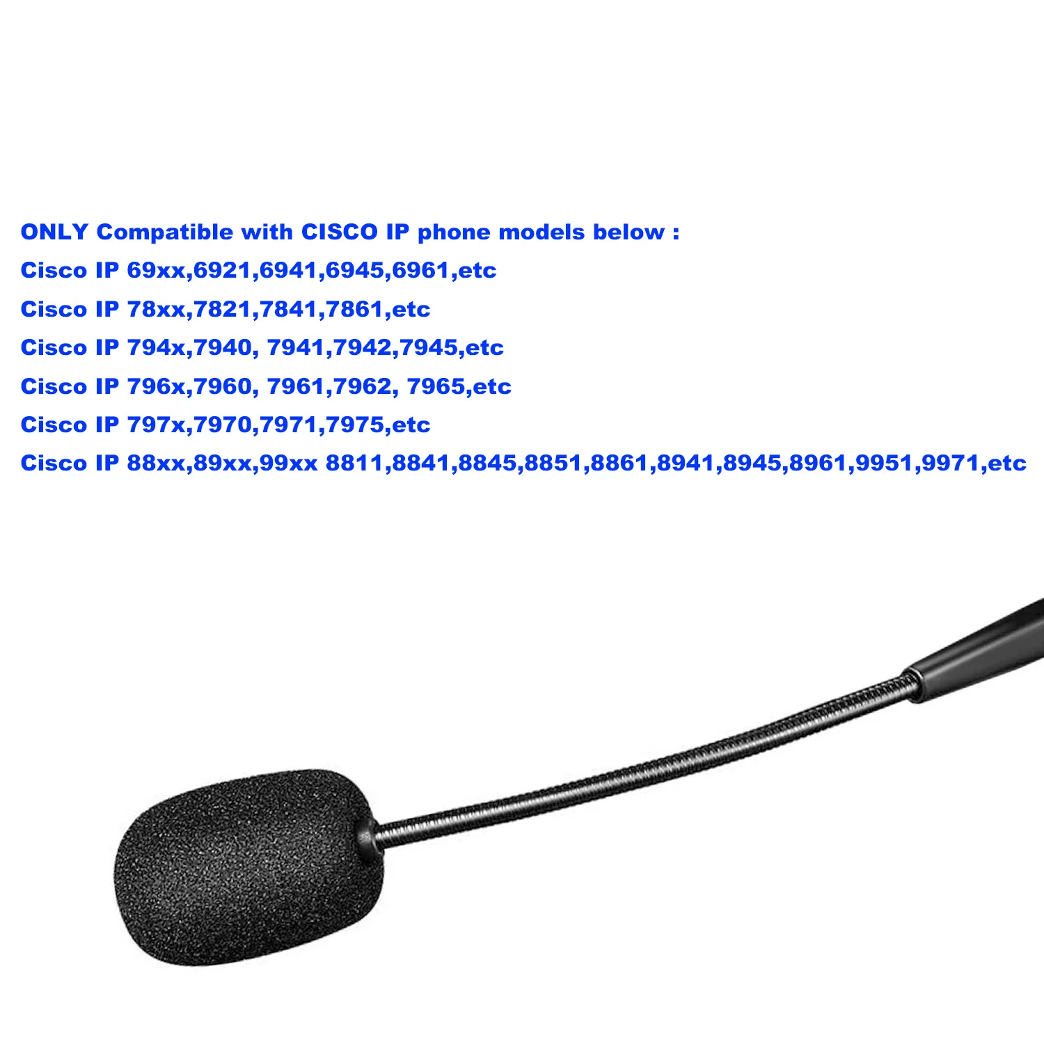 Гарнитура для колл центра с микрофоном только IP телефонов CISCO 7940 7960 7970 7821 7841 7861 8841