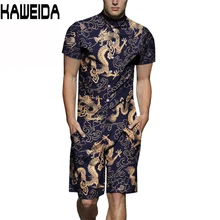 Summer Men's Set Dragon Short Casual Suits Sportswear Mens Clothing Man Two Pieces Fashion Print Sets Male Sweatshirt Men 4XL Summer Men's Set Dragon Short Casual Suits Sportswear Mens Clothing Man Two Pieces Fashion Print Sets Male Sweatshirt Men 4XL