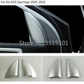 

Car ABS Chrome Stick Column Audio Speak Cover Window Windshield Side Triangle Trim 2pcs For Kia KX5 Sportage 2016 2017 2018