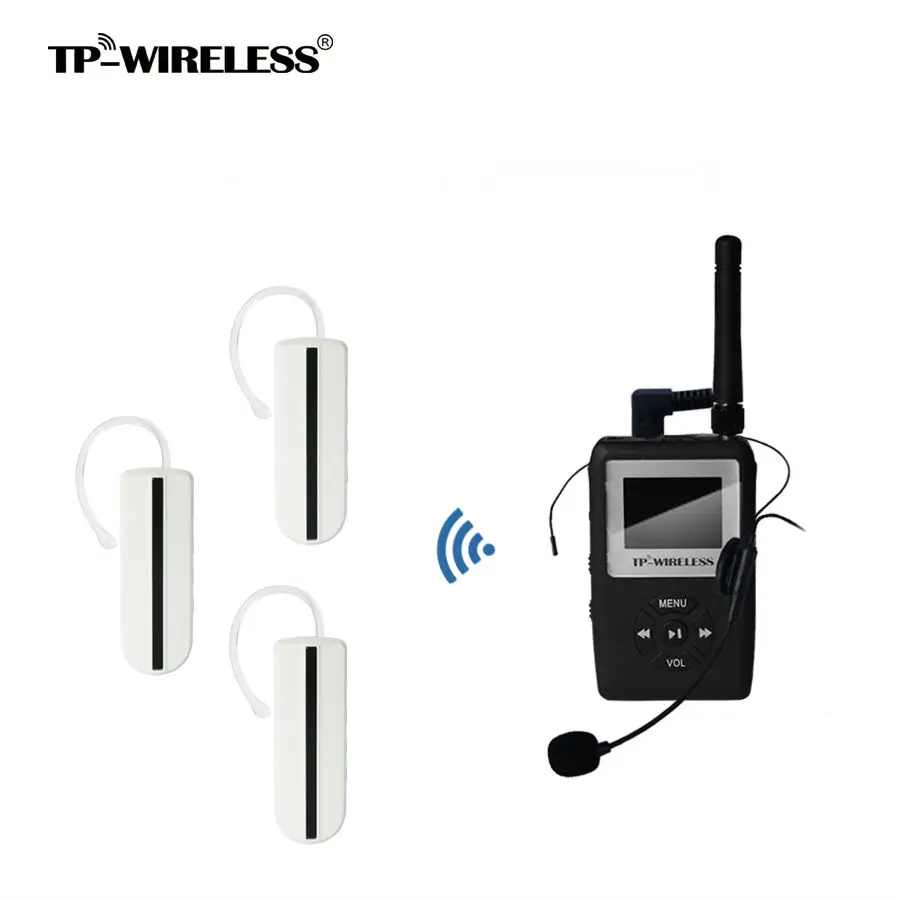 TP-WIRELESS UHF WTAG05 مرشد سياحي نظام البسيطة مشبك الأذن استقبال الارسال اللاسلكي نظام 1 الارسال N استقبال و ميكروفون