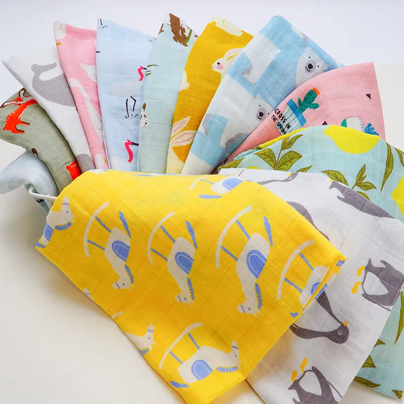 

Muslinlife Organic Cotton Newborn Swaddle Soft Baby Blanket Baby Bibs Infant Wrap Multi-use Manta Cobertor Bandana Earp Scarf