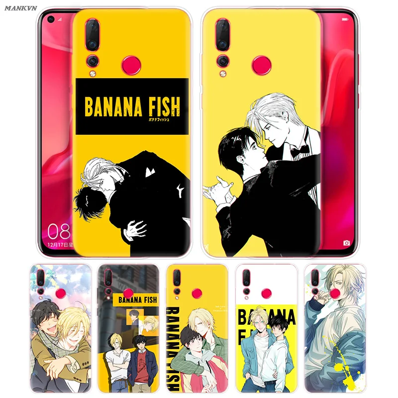

Banana Fish Cartoon Cover Case for Huawei Mate 10 20 P10 P20 P30 Honor 9 10 Lite Pro P Smart 2019 Funny Ultra-thin TPU Cases
