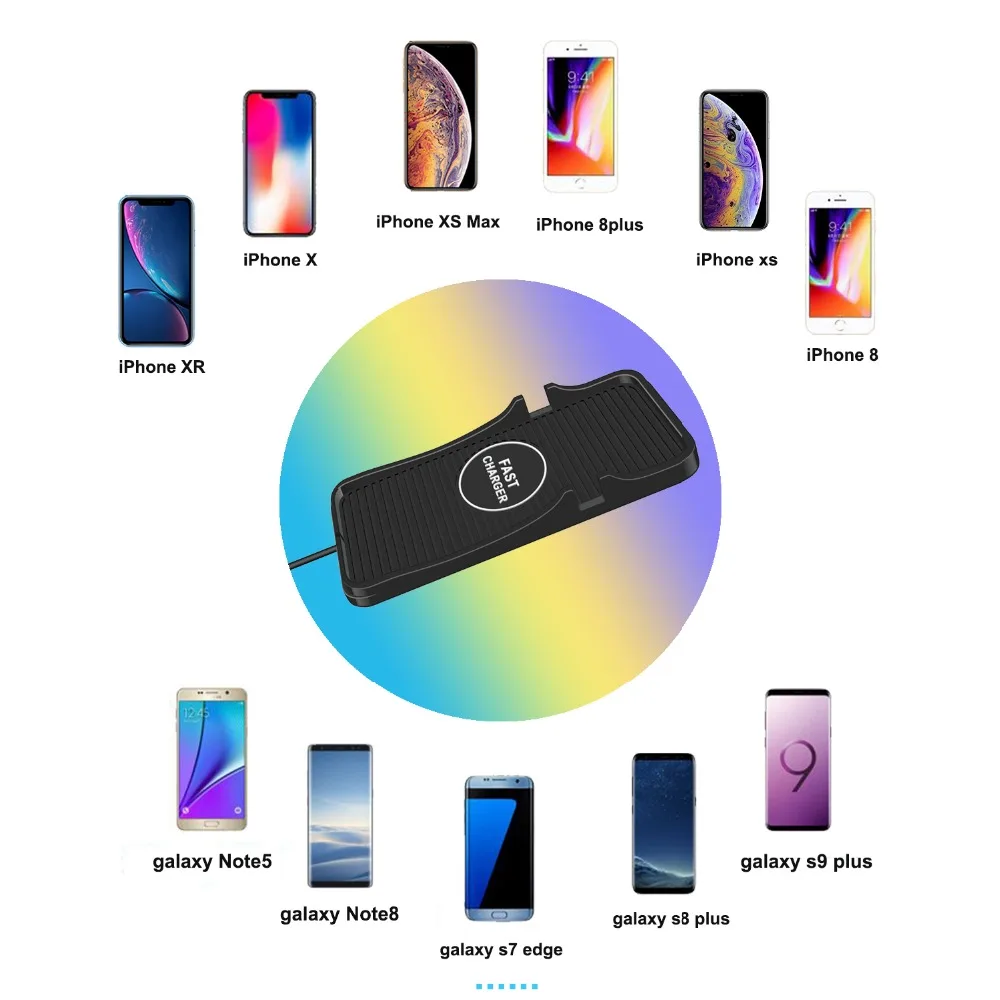 qi car mount wireless charger charging pad stand holder
