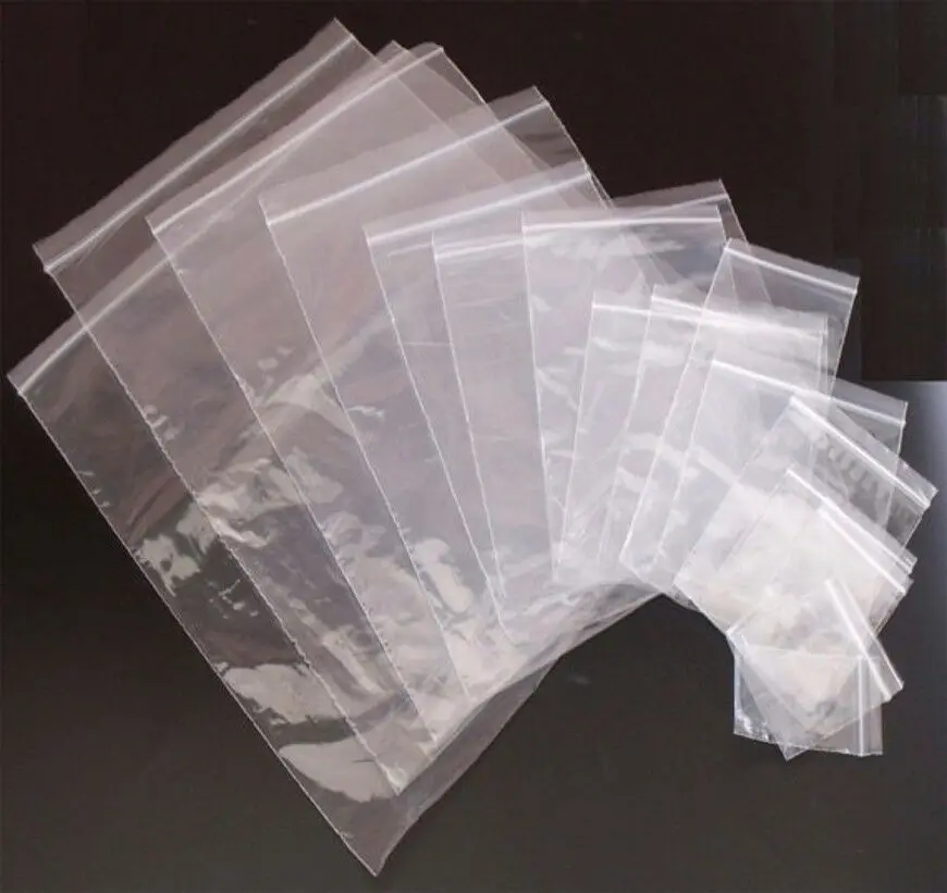 Ювелирные изделия Ремесло прозрачные пластиковые пакеты, молния замок сумки, закрываемый полимерный сумки