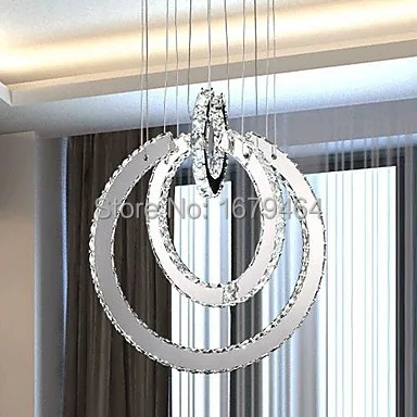 

LED K9 Crystal Pendant Lights 3 Light Modern Simple Artistic Free Shipping