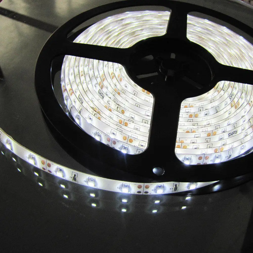 #cheap LED Strip light, Waterproof LED Flexible Light Strip 12V with 300 SMD LED, 3258 Pure White. 16.4 Foot 5 Meter