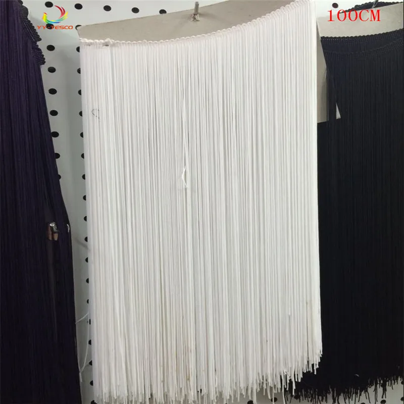 10 м/лот 100 см полиэстер бахрома отделка африканская белая кисточка лента аксессуары из кружева пришить латинское платье аксессуар для одежды сделай сам