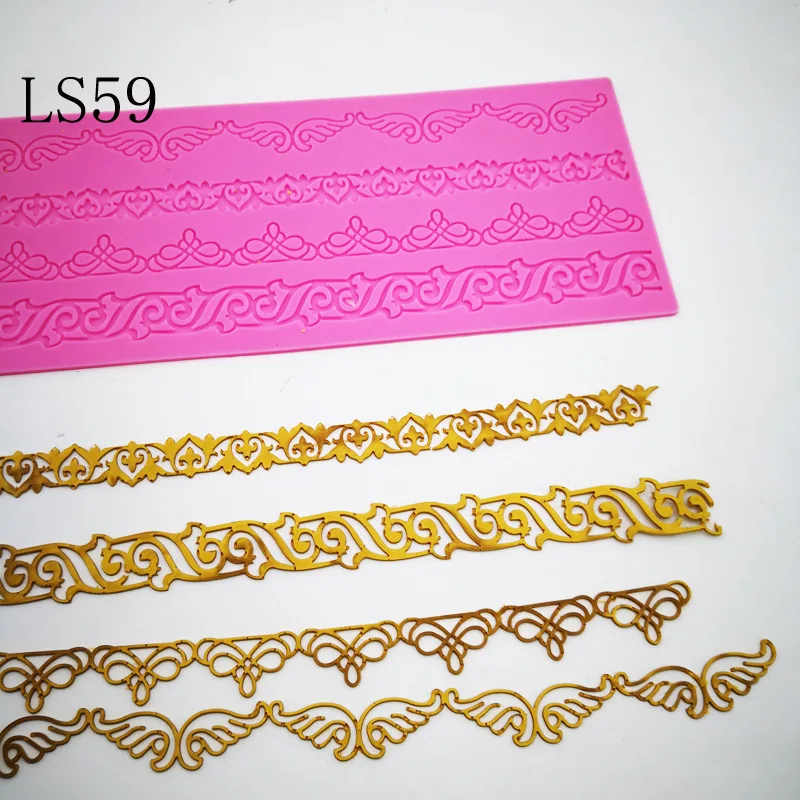 

MX085 Classic Pattern Lace Mat Silicone Mold Sugar Lace Pad Cake Brim Decoration Mold Kitchenware DIY Tool