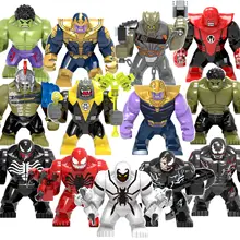1pcs Ation Figure Super Hero Avengers Captain Marvel Ant Man Wasp Building Blocks Hulk Black Panther Toys For Children single marvel avengers infinity war thor ant man and the wasp yellowjacket scarlet witch figure building blocks toy for children