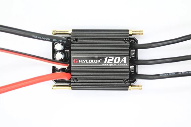 Flycolor 50A 70A 90A 120A 150A бесщеточный ESC контроль скорости Поддержка 2-6S Lipo BEC 5,5 V/5A для RC лодки F21267/71