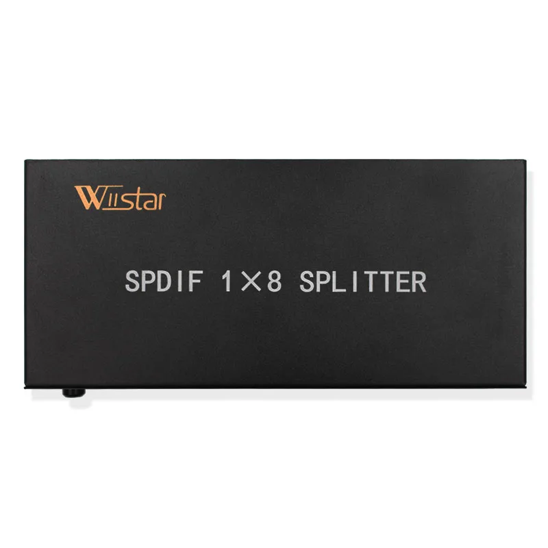 Цифровой оптический аудио сплиттер Wiistar SPDIF/TOSLINK 1x8 усилитель Поддержка DTS/Dolby с