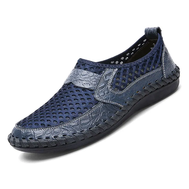 

Men's Casual Shoes 2018 Summer Mesh Loafers Sneakers Non-slip Fashion Breathable Lightweight Plus Size Father Dad Shoes