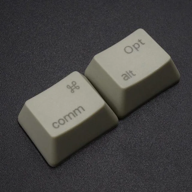 Клавишные колпачки pbt Commond и опционные ключи Cherry MX Чехлы для клавиш для MX Switches Механическая игровая клавиатура - Цвет: Серый