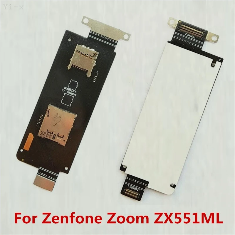

10pcs/lot For ASUS Zenfone Zoom ZX551ML ZX550ML SIM Card Reader Holder tray Connector Slot Flex Cable Replacement Parts