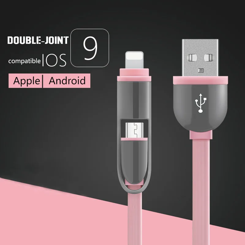 2 in 1 micro usb font b cable b font for android charger Converter usb font