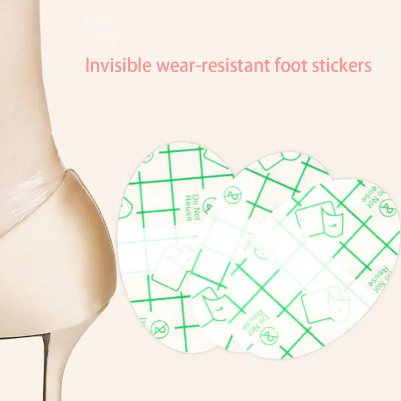 10 Sheets Waterproof Invisible Clear Adhesive Gel Blister Plaster Heel Stickers Cushioned Shoes Pads Anti-Slip Foot Care Tool