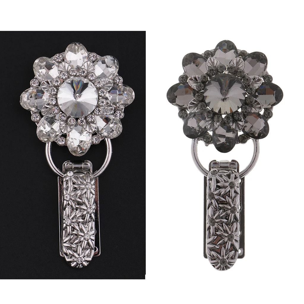 Alloy Rhinestone Duckbill Buckle for Sweater Coats DIY Flower Sewing Buttons