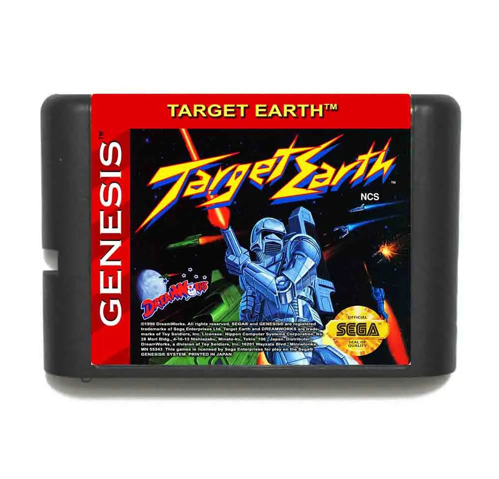 Target Earth 16 bit MD Game Card For Sega Mega Drive For Genesisin