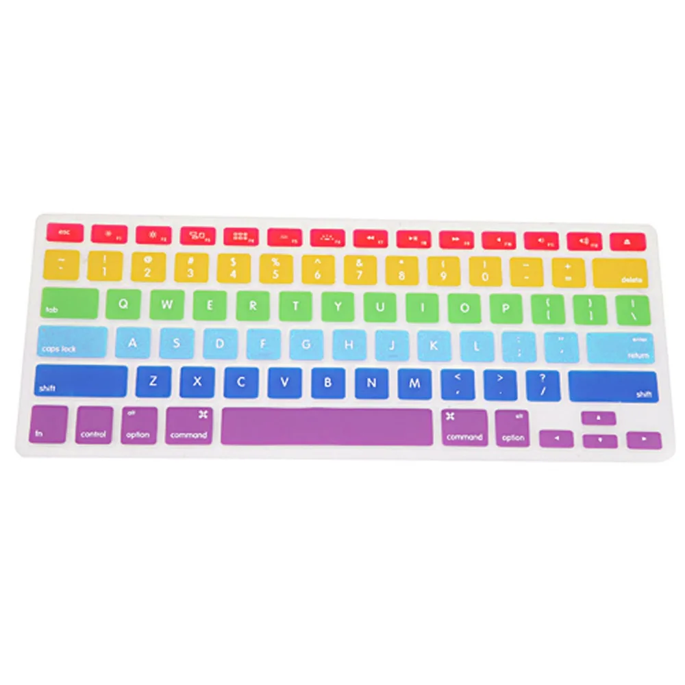 Laptop Skins Computer 2015 Rainbow Color Silicone Rubber Keyboard Skin