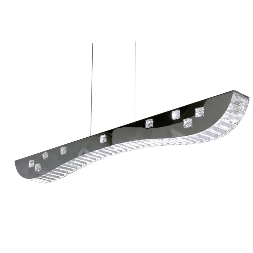 Ecolight Modern Led Pendant Light Crytal Stainless Steel Led suspension Lamp for Dinning Room