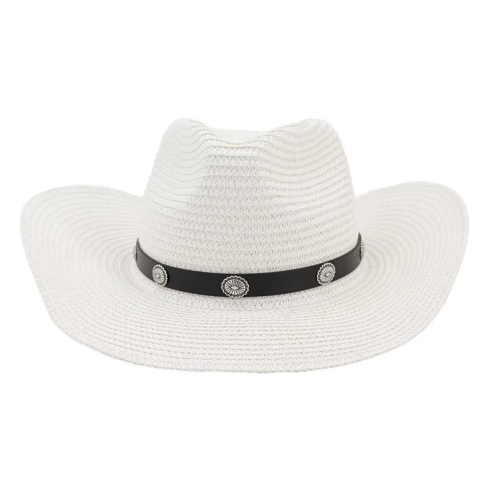 Sun Hat Man Summer Panama Straw Cowbay Casual Beach Wide Brim Outdoor Cap Accessory (9)