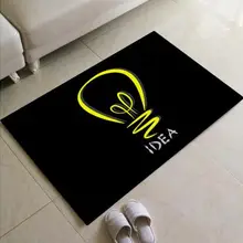 Короткий плюшевый коврик с лампочкой, ковер для кухни, мягкий модный коврик, нескользящий домашний декор