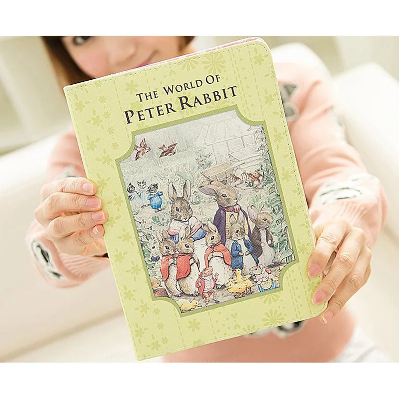 

Anime Cute Kids Funny Smart Case Stand For Ipad Air 2 Peter Rabbit Children Girls Boys Lovely Animal Case For Ipad Air 2