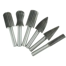 NEWACALOX 6pcs Woodworking Wood Drill Bit Set High-speed Milling Cutter Carving Tools Dremel HSS Rotary Woodcarving Tool Micro
