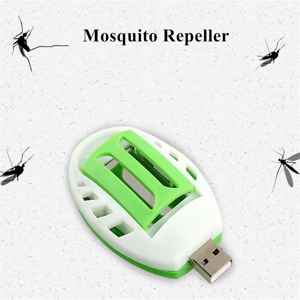 Отпугиватель комаров, электрический, летний, от насекомых, USB, зеленый+ белый, электрический, Отпугиватель комаров, пластмассовый, для борьбы с вредителями, для сна, дома