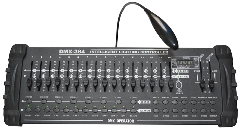 Быстрая доставка DMX512 384 каналов прожектор dmx консольный контроллер DMX DJ контроллер 16 слайдер