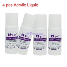 4 шт. Акриловая жидкость Набор для Блюдо Акрил Косметическая пудра Дизайн ногтей Ложные Советы Салон Инструменты 75 мл