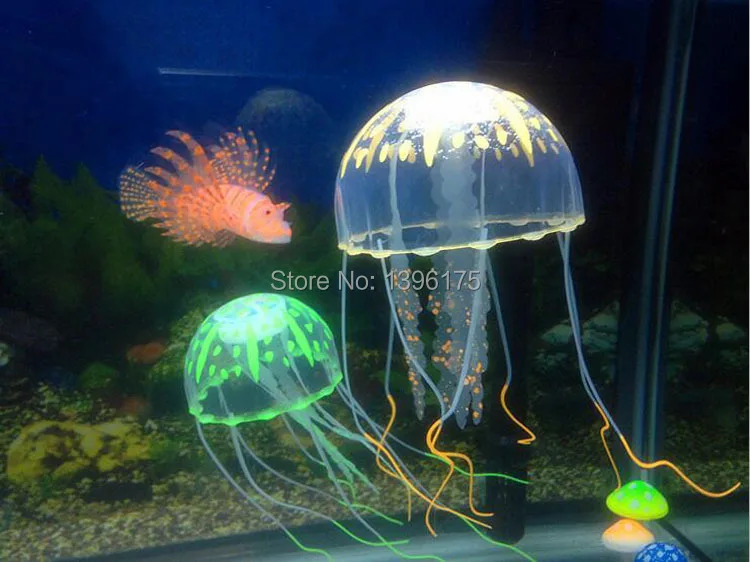 Декорации для аквариума 5 цветов искусственная Медуза украшение аквариума силиконовая Медуза аксессуары для аквариума