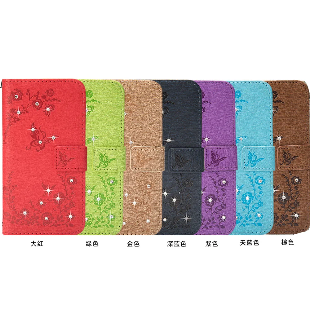 

Wallet Case Cover Phone Case for Samsung A3 A5 A6 A7 2018 G530 2017 A8 Plus Flip Stand Leather Bling Crystal Diamond Mobile Case