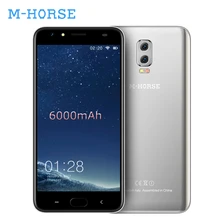 M-HORSE Power 2 6000mAh Smartphone Android 7.0 Quad Core 2GB+16GB 5.5 Inch Fingerprint 4G Unlocked Cell Phones BT 5.0 Telefone