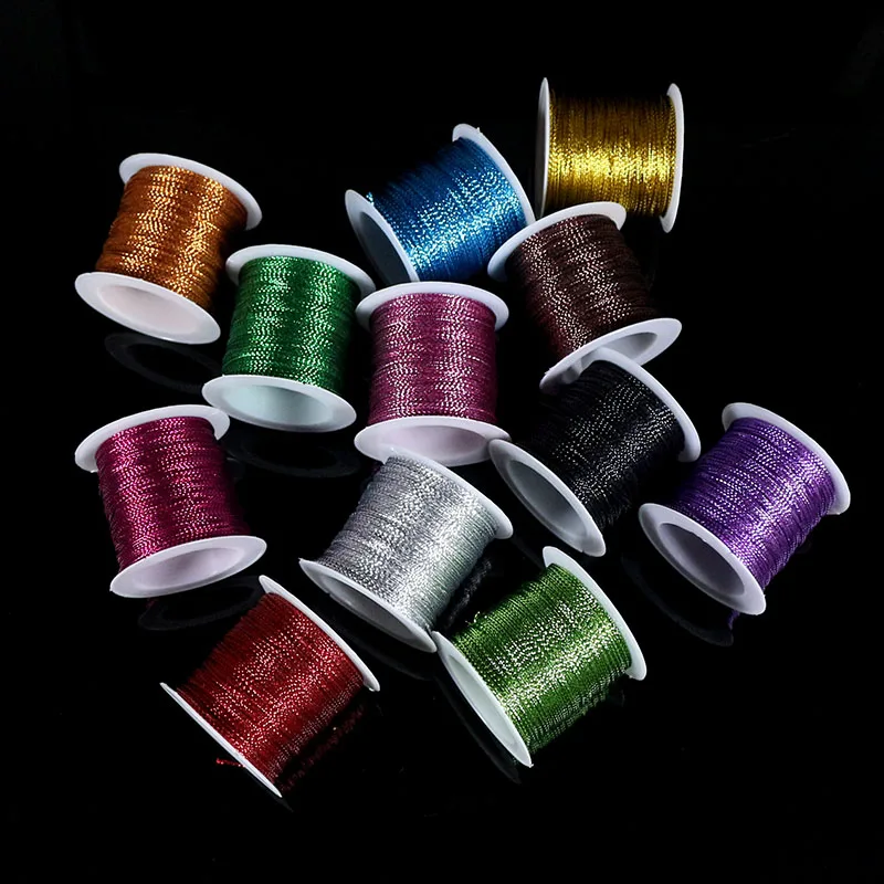 

25 Yard/roll 0.8mm Gold Chinese Knot Cord String Multi Colors Nylon Beading Thread Rope for DIY Jewelry Bracelets Accessories