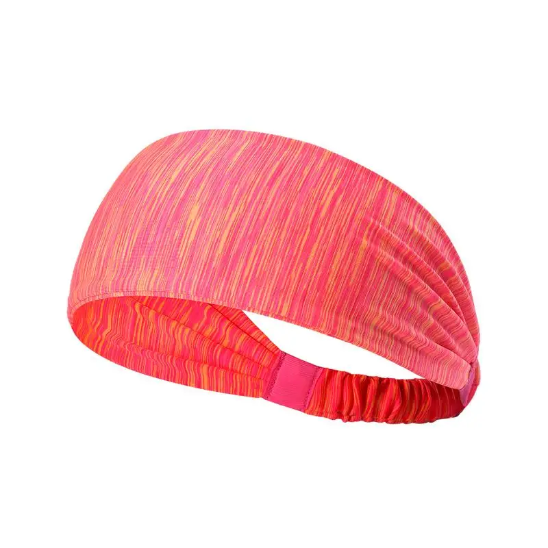 Унисекс Sweatband впитывающая Пот повязка для женщин и мужчин Йога Баскетбол бег повязка-стрейч на голову Фитнес Эластичный Напульсник - Цвет: Red Striped