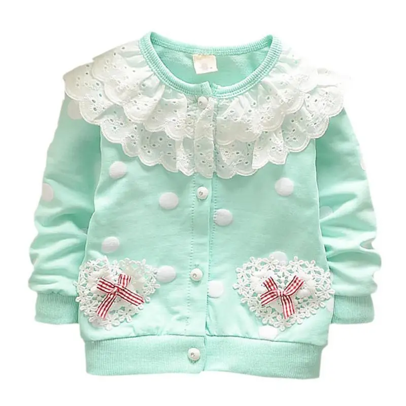 Милая хлопковая куртка для маленьких девочек на весну и осень, детская одежда с длинными рукавами для детей от 0 до 24 месяцев - Цвет: as picture
