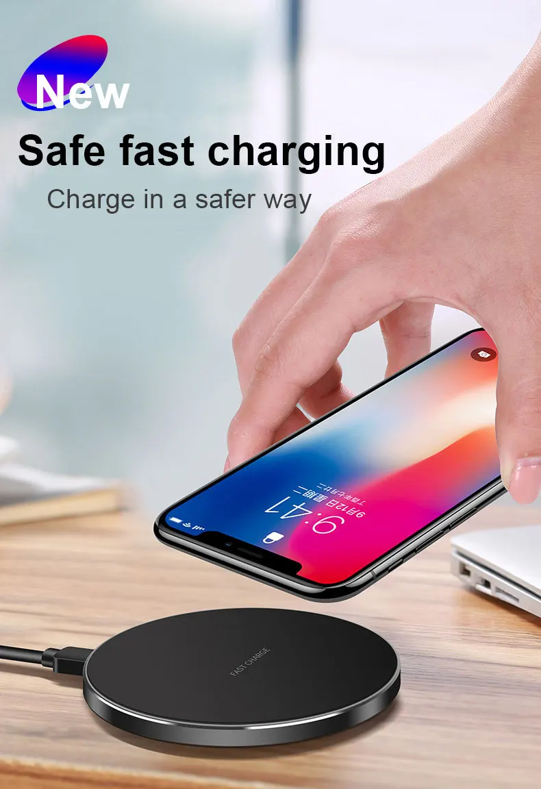

10W Qi Wireless Charger for iPhone X/8 Visible Fast Wireless Charging pad for Samsung S8/S8+ 8 wireless charger dual