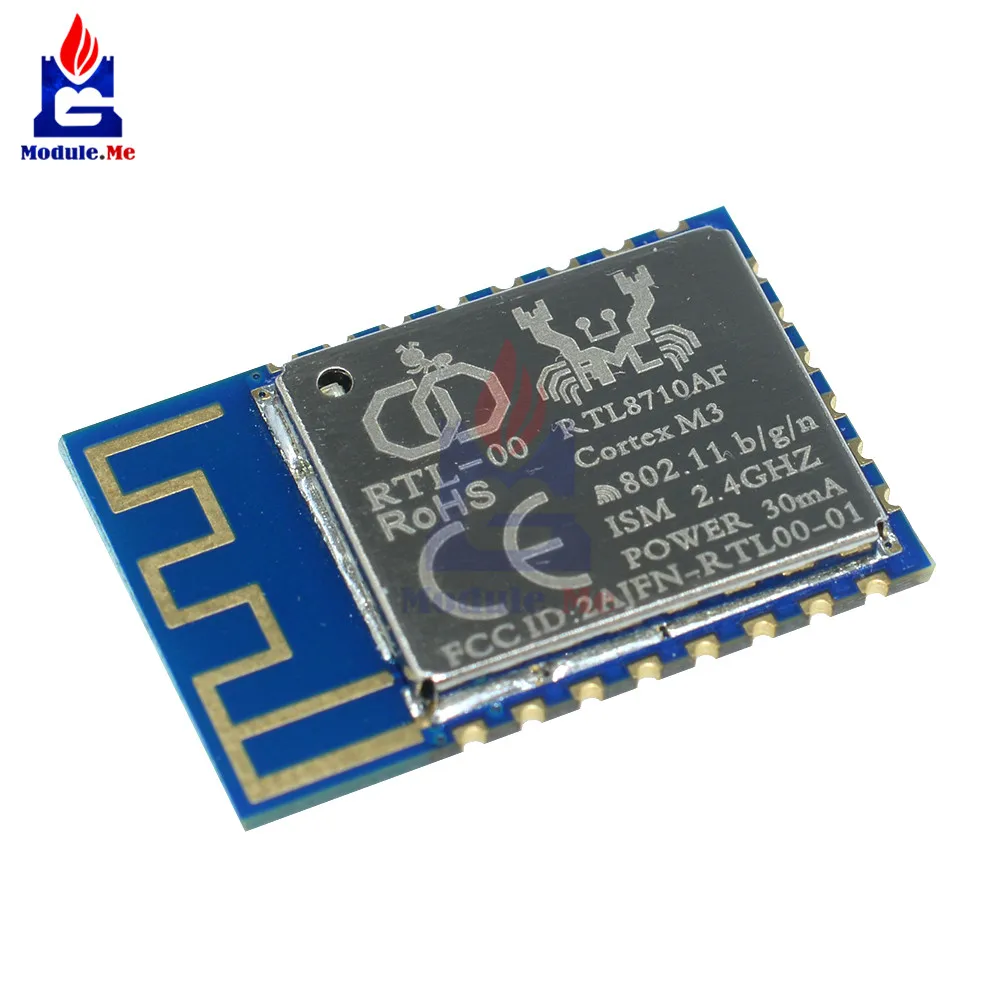 

RTL8710 WiFi Wireless Transceiver Module SOC 44K 1MB Receiver Transmitter Built-in Antenna Module