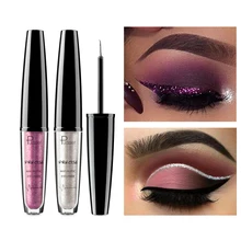 16 Цвета стойкий блеск подводка для глаз, модные с блестящим серебряным корпусом красота, для макияжа глаз Водонепроницаемый пигмент, Шиммер глаз