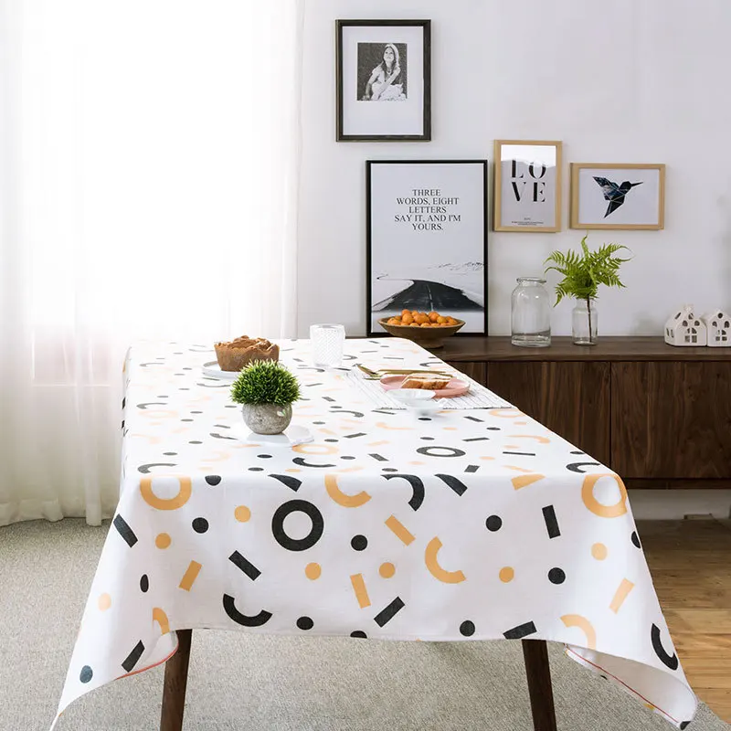 Nordic minimalist modern table cloth fabric cotton small fresh coffee