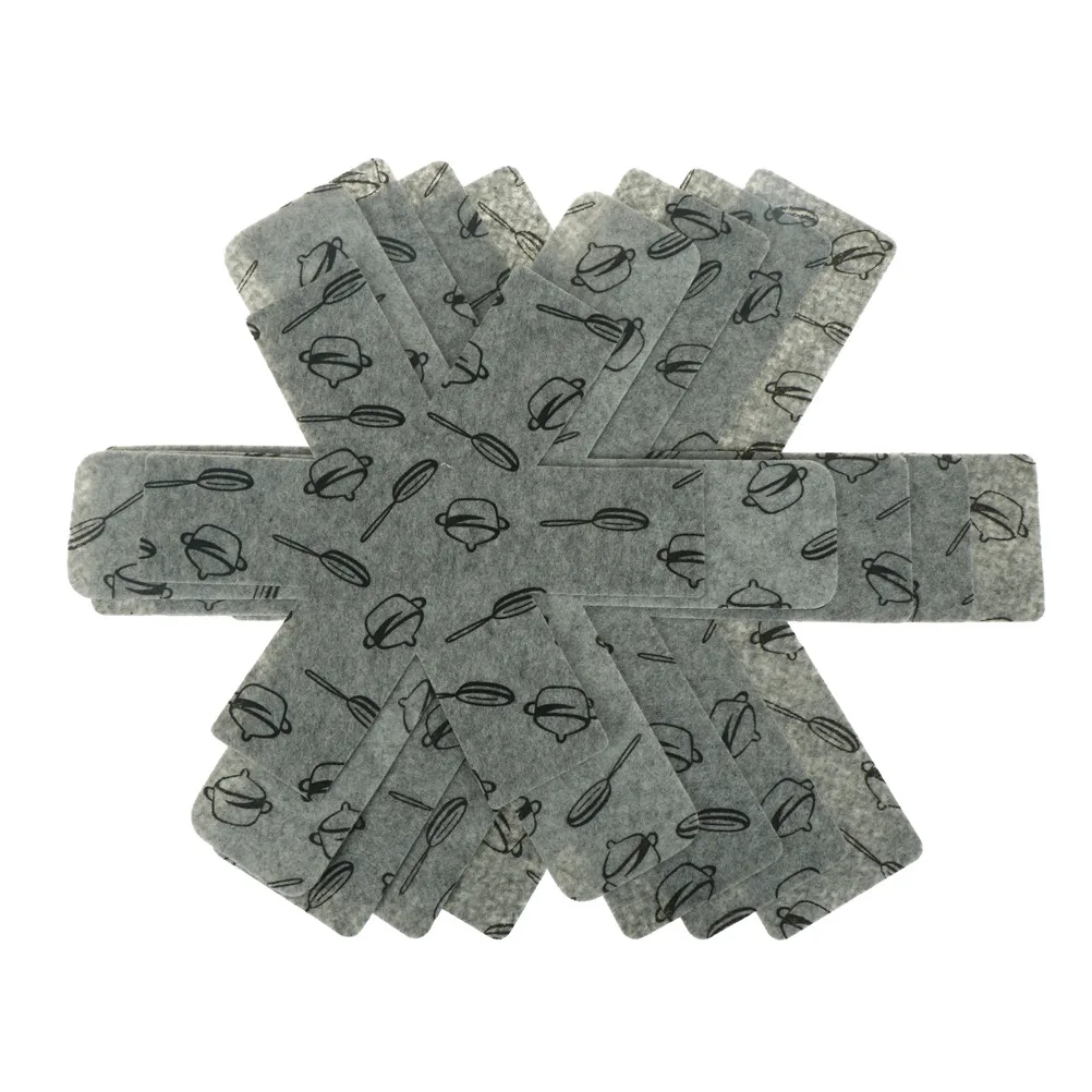 

1set New Pot & Pan Protectors Gray Print Premium Divider Pads to Prevent Scratching Separate and Protect Surfaces for Cookware