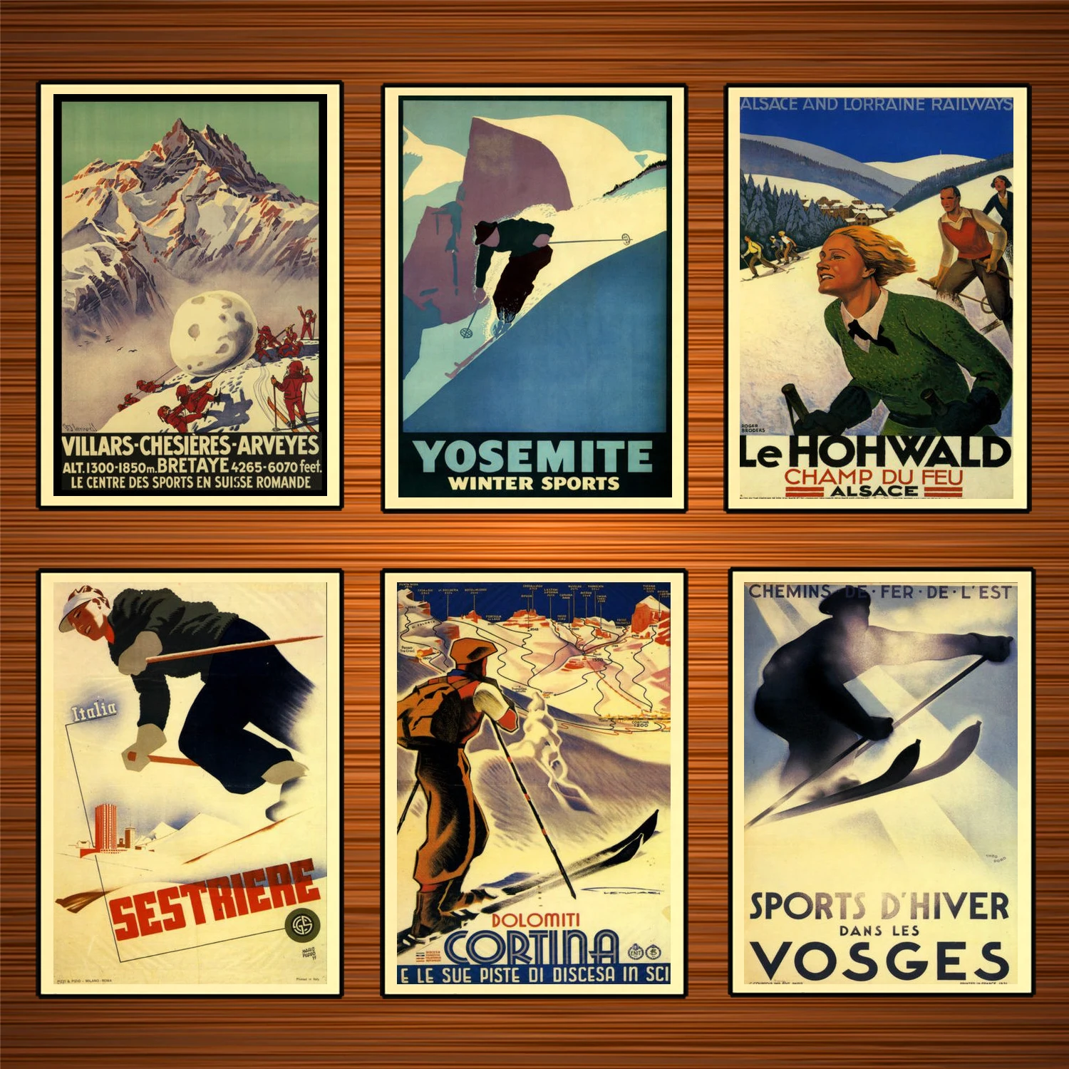 Vintage Val D/'Aosta Italy Ski Jumping Poster A3//A2//A1 Print