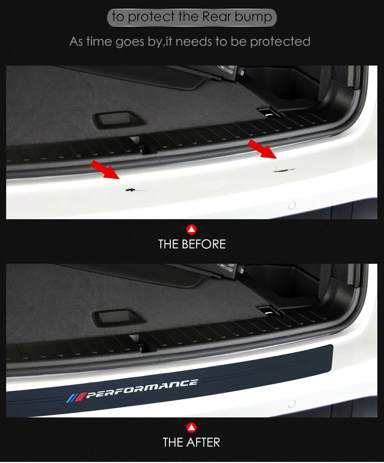 Новинка Высокая производительность автомобиля Elantra Accent Tucson заднего бампера предохранитель плиты протектор Стикеры для BMW X3 f25 e83 X4 f26 X5 e70 e53 f15 f85 X6 f16 X7