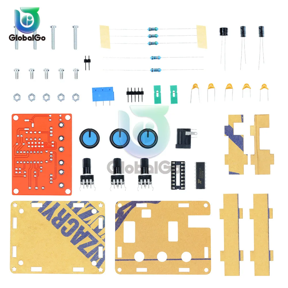 1 комплект XR2206 генератор сигналов синусоидальной/Треугольники/квадратный Выход 1Hz-1 МГц Регулируемая частота амплитуда сигнала Генератор набор для домашнего мастера