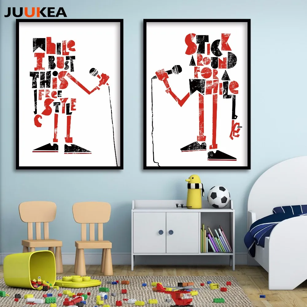 Por Kid Robot Pictures Lots From Cartoon Letters Ilrations Kids Room Decor Canvas Print Painting Poster Robots Sing A Song Wall Pictures