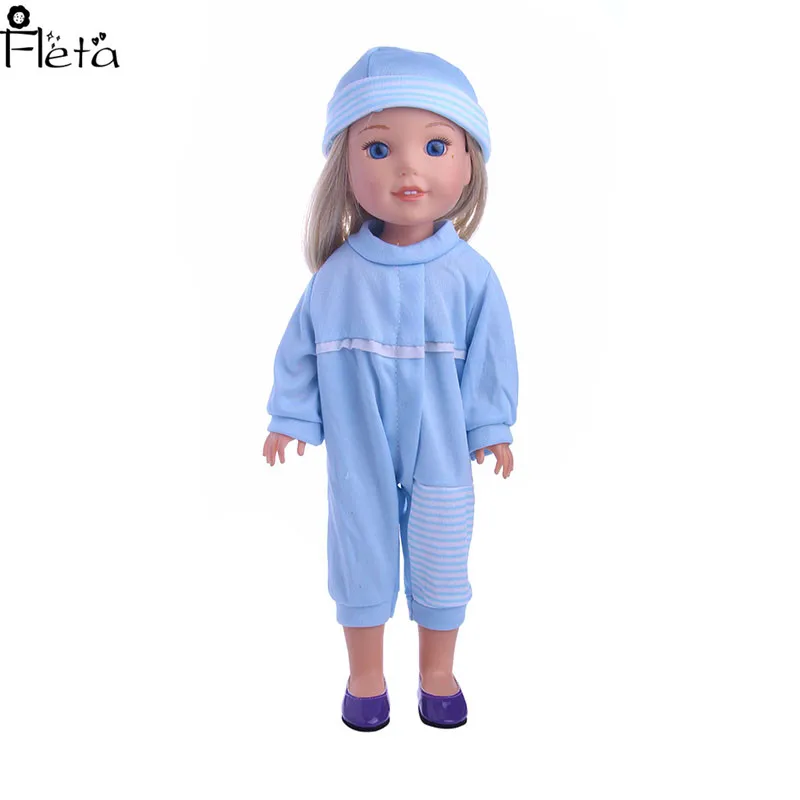 Fleta 2018 новый стиль синий комбинезон кукольная одежда для 14 5 &quotwellie wishers аксессуары